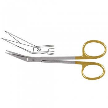 TC Angled Scissor Angled Stainless Steel, 11 cm - 4 1/2"